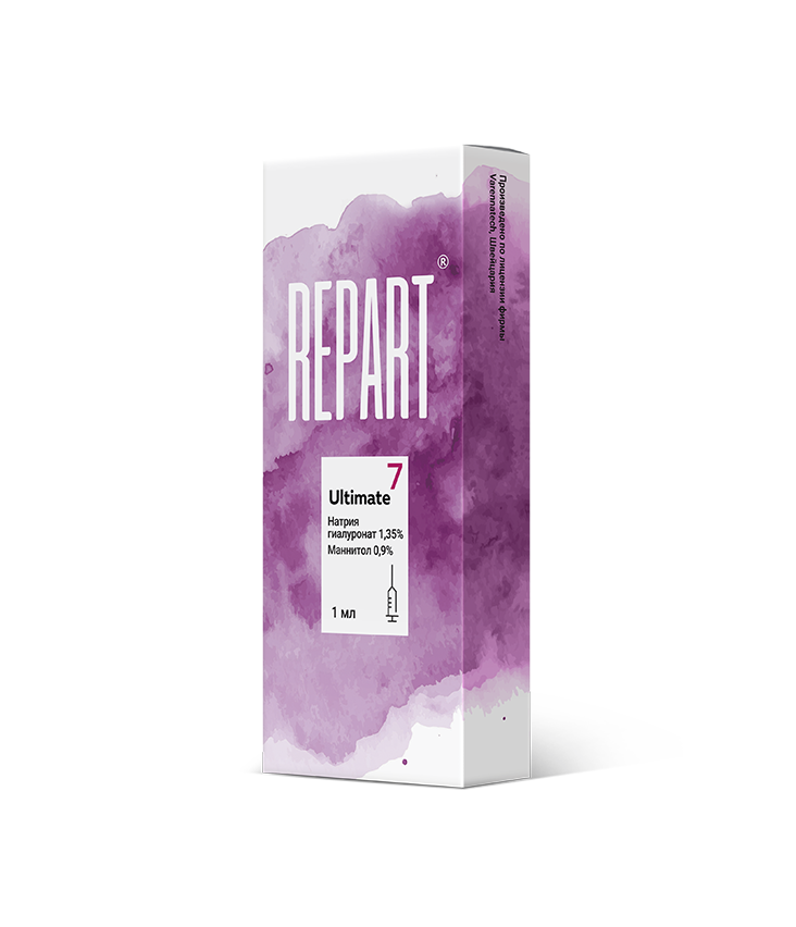 картинка Repart 7 Ultimate, (р-р гиалуронат натрия 1,35% и маннитола 0,9% для биоревитализации) шприц 1 мл  от магазина Одежда+