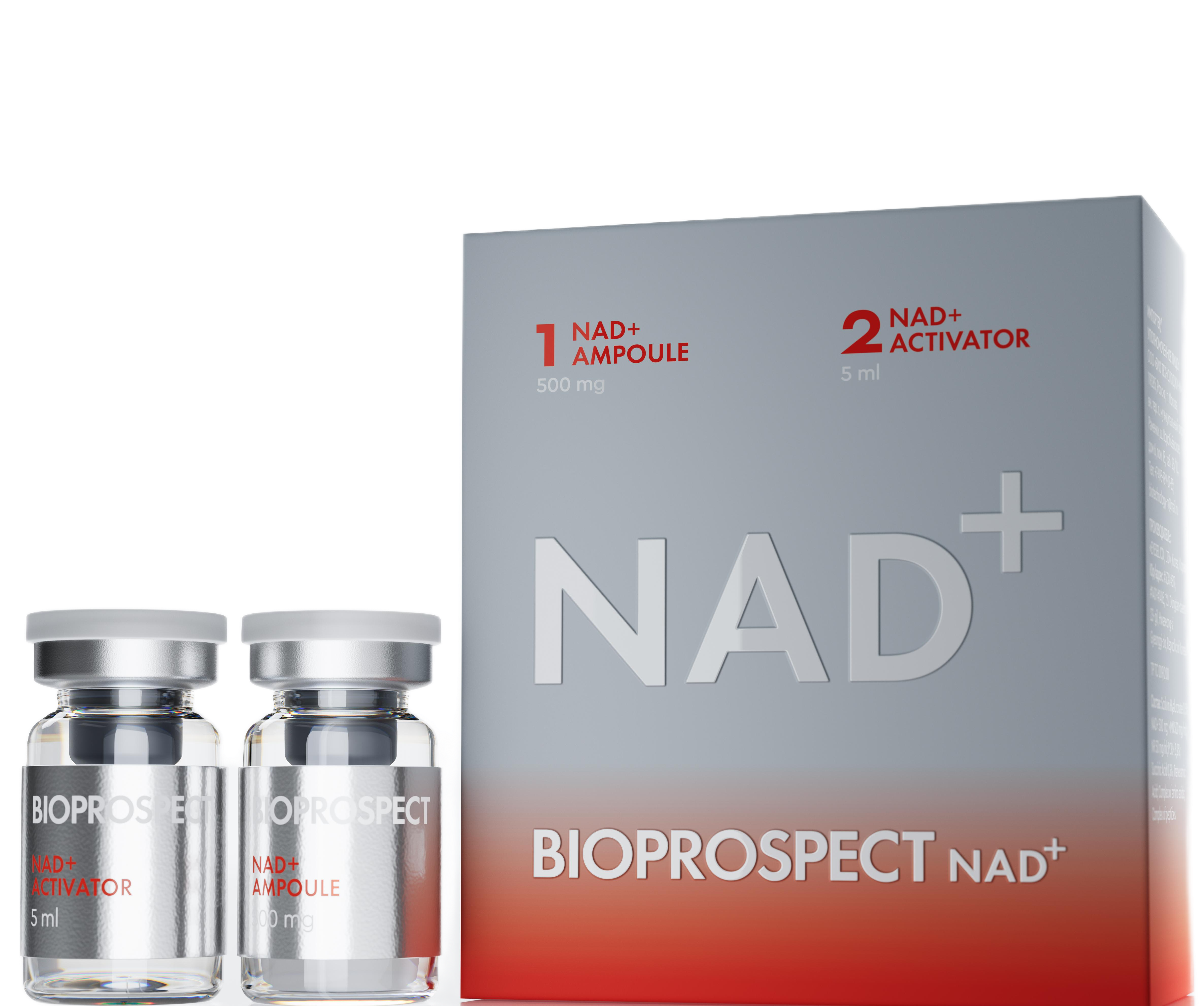 картинка BIOPROSPECT NAD+ ( ГК 0,5%, NAD+ 500мг, NMN 500мг/мл) гель с ГК, 5мл+500мг