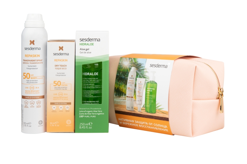 картинка ПРОМОНАБОР SESDERMA: REPASKIN DRY TOUCH SPF50 – Средство солнцезащитное,50 мл+REPASKIN SPRAY SPF50-С