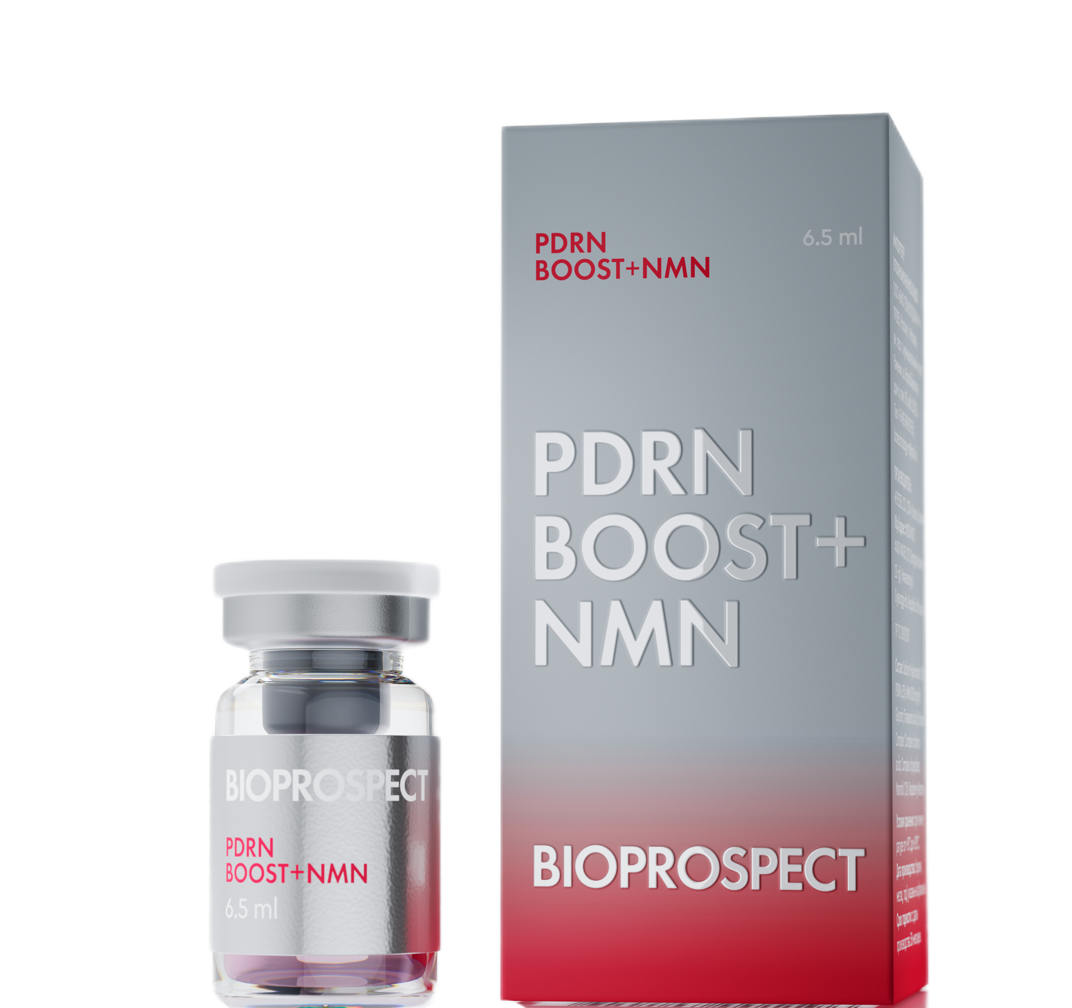 картинка BIOPROSPECT PDRN BOOST+NMN (ГК 1,1%, PDRN 6,3%, NMN 500мг/мл) гель с ГК, 6,5мл