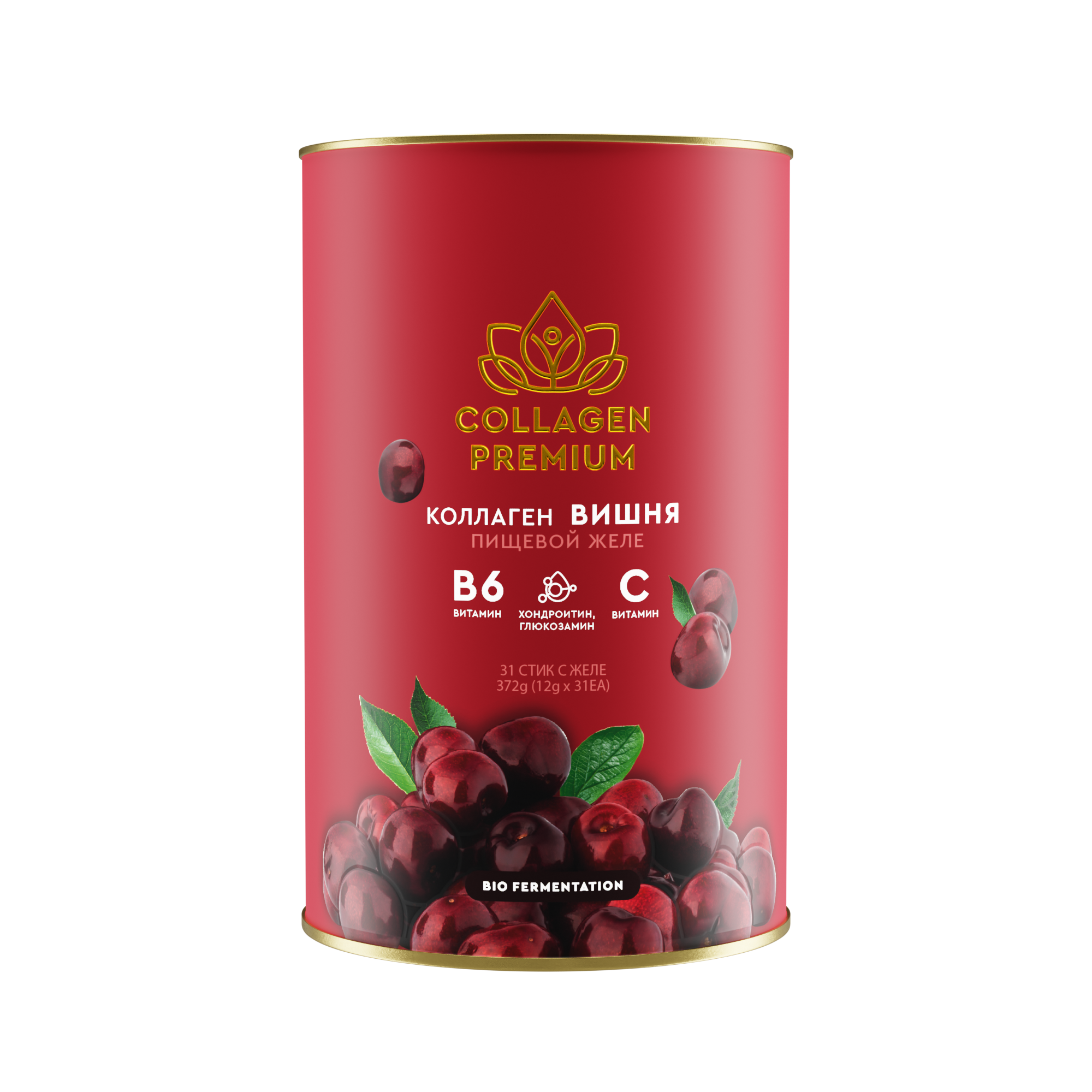 картинка Коллаген пищевой ТУБА (COLLAGEN-premium) 31стик*12г Вишня